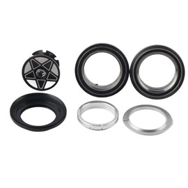 WGFOIP Bicycle Bearing Headset, Aluminum Alloy 34mm Bicycle Bike Headset for 28.6mm Straight Steerer Fork Bearing(Black)