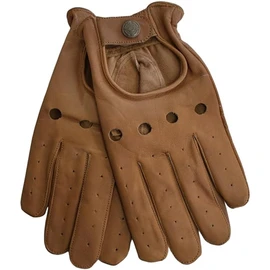 German Wear, Men's Driving Leather Driving Gloves (Caramel, 10=XL)