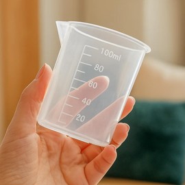 Measuring Cups Set, Precision Heat Resistant Measuring Cups Small, 6 Measuring Cups 25 ml 50 ml 100 ml 150 ml 250 ml 500 ml with 10 Pipettes, Measuring Cups, for Laboratory Kitchen and Industrial