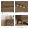 Algherohein Shoe Storage Cabinet with Hand-Carved Raised Embossed 2 Flip