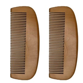 Beard Comb for Men - 2-pack - Natural Wood Wide Tooth Pocket Comb - Anti-Static, Durable & Portable Beard, Mustache & Hair Grooming Tool - Perfect for Detangling, Styling, Shaping- Premium Quality