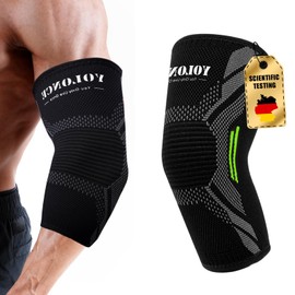 DiviDermy Tennis Elbow Bandage, Elbow Bandage, Elbow Bandage Men and Women, Bandage Elbow for Sports, Elbow Pads for Golfer's Elbow, Tennis Elbow, Fitness, Outdoor Sports (Black, L)