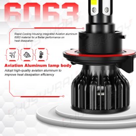 CHUSYYRAY For 2006 2007 08 Dodge Ram 1500 2500 3500 6PCS LED Headlight Fog Light Bulbs Kit