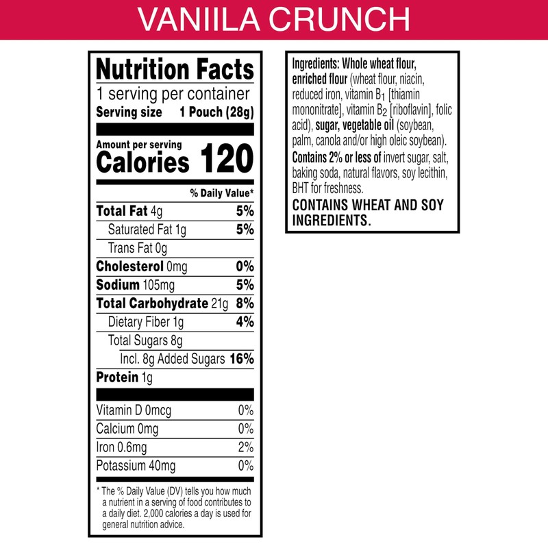 Kellogg's Chat Snax Graham Snacks, Vanilla Crunch, 1oz (210 Count)