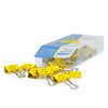 Rapesco 1427 25 mm Smiles Foldback Clips - Bright Yellow