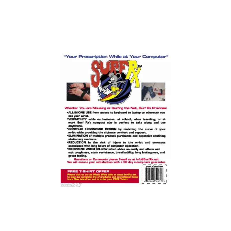 Unbranded SURF Rx Computer Wrist Band Pad 2 Supports for