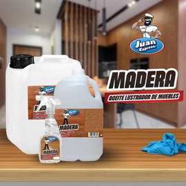 Juan Capitán Madera: Aceite Lustrador y Limpiador de Muebles, Madera, Fórmica (500 MLS)
