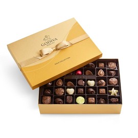 Godiva Chocolatier Gold Ribbon 72-Piece Assorted Chocolate Gift Box – Gourmet