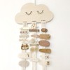 Wall-Mounted Hairpin Organizer Storage - Romantic Cloud Eyelash Design for Kids' Room Princess Decor + White Line 3ea