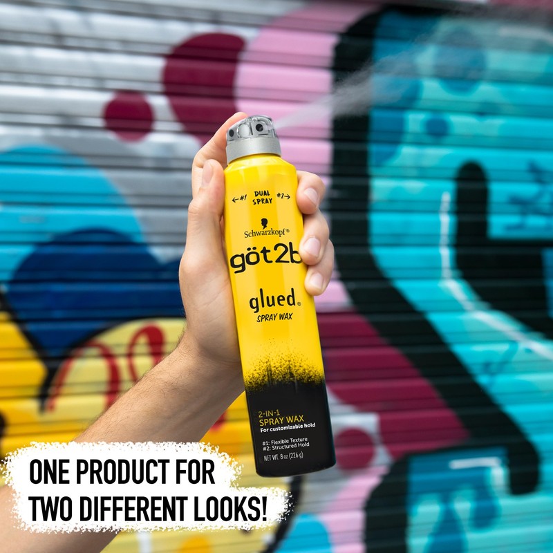 Got2b Glued Spray Wax with 2-in-1 Dual Spray Nozzle, 8