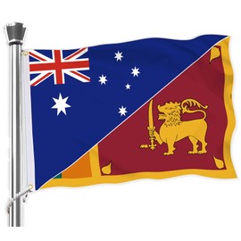 Sri Lanka Flag,3x5 FT Sri Lankan Flag,36x60 Inch Large Digitial Double-Printed Durable 150D Thick Polyester Decorations with 2 Brass Grommet