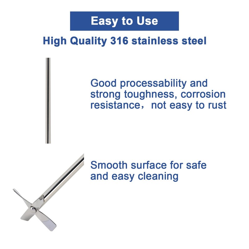 ONiLAB 18204530 316L Stainless Steel 4 Bladed Propeller Stirrer ，50