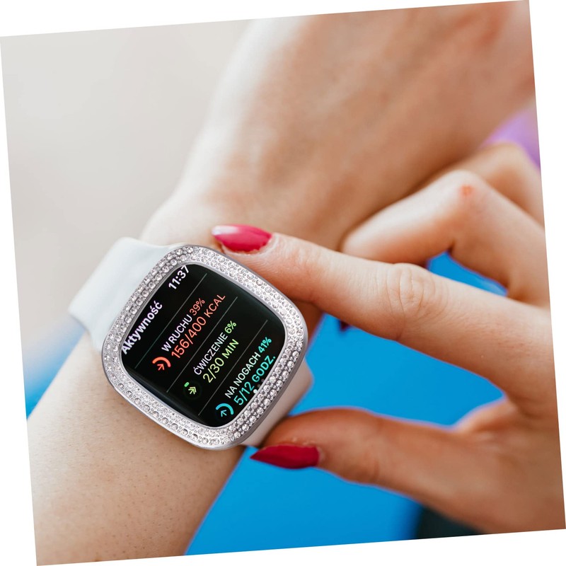 Operitacx Smart Watch Protective Case for Sense Full Coverage Plated