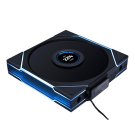 Lian Li UNI Ventilador TL LCD inalámbrico de 140 unidades individuales, señal inalámbrica de 2,4 GHz, ventilador ARGB, de 140 mm, espejo infinito, cadena margarita, driver de efectos de iluminación