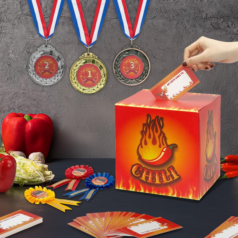 67 Pcs Chili Cook off Contest Ballot Box Set for