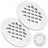 2 Pack 4-1/4 Snap in Shower Drain Cove White,PVC Plastic