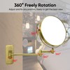 GURUN 8-Inch Double-Sided Wall Mount Makeup Mirror Antique Satin Brass