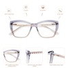 AMOMOMA Trendy TR90 Oversized Blue Light Reading Glasses Women,Stylish Square