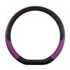 D-Shape Steering Wheel Cover, Purple and Black, Anti-Slip Diamond Pattern