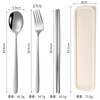 Tongke Portable Cutlery Set, Chopsticks Spoon Fork with Case Utensils