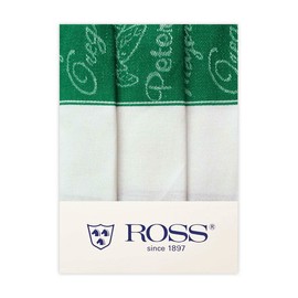 Ross Pack of 3 Twine, Half-Linen Tea Towels, Herbs, Silver, 50 x 70 cm