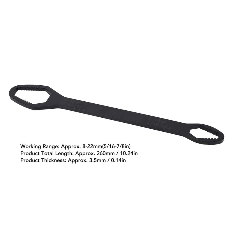 Llave universal, tuercas y pernos métricos, llave universal de doble