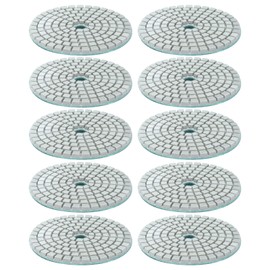 10Pcs 3in Diamond Wet Polishing Pad Soft Grinding Discs Polisher Accessories for Granite Marble2000 Grits