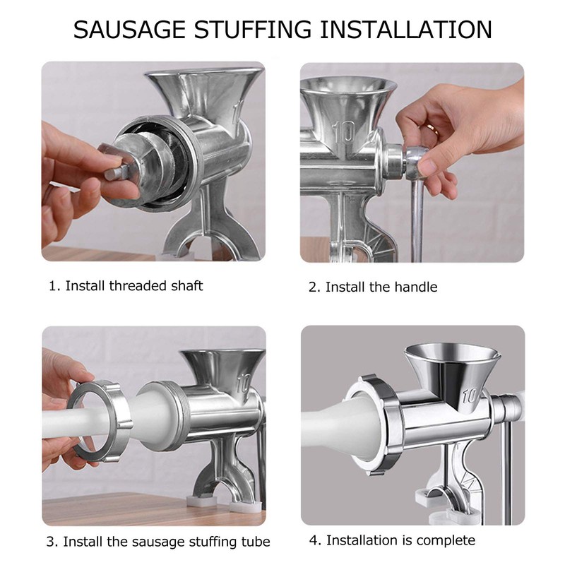 Manual Meat Grinder, Multifunctional Heavy Duty Meat Mincer Sausage Stuffer,