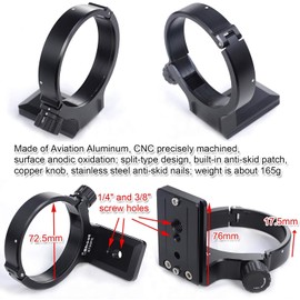 Tripod Mount Ring Lens Collar Compatible with Sony FE 70-200mm f/4 G OSS Lens SEL70200G, Lens Support Holder Bracket Bottom is Arca-Swiss Fit Quick Release Plate Feature Dovetail Groove