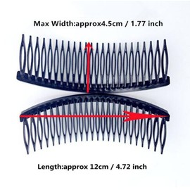 Suoirblss 7PCS Double Rows Rhinestone Hair Side Combs 24 Teeth Hair Comb Pin Clip Bridal Hair Combs Accessory for Women Girls(Assorted Colors)