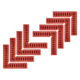 sourcing map 8pcs 90 Degree Positioning Squares 4"x4" (100x100mm) Right Angle Corner Clamps Woodworking Tools for Cabinets Picture Frames and Boxes, Red