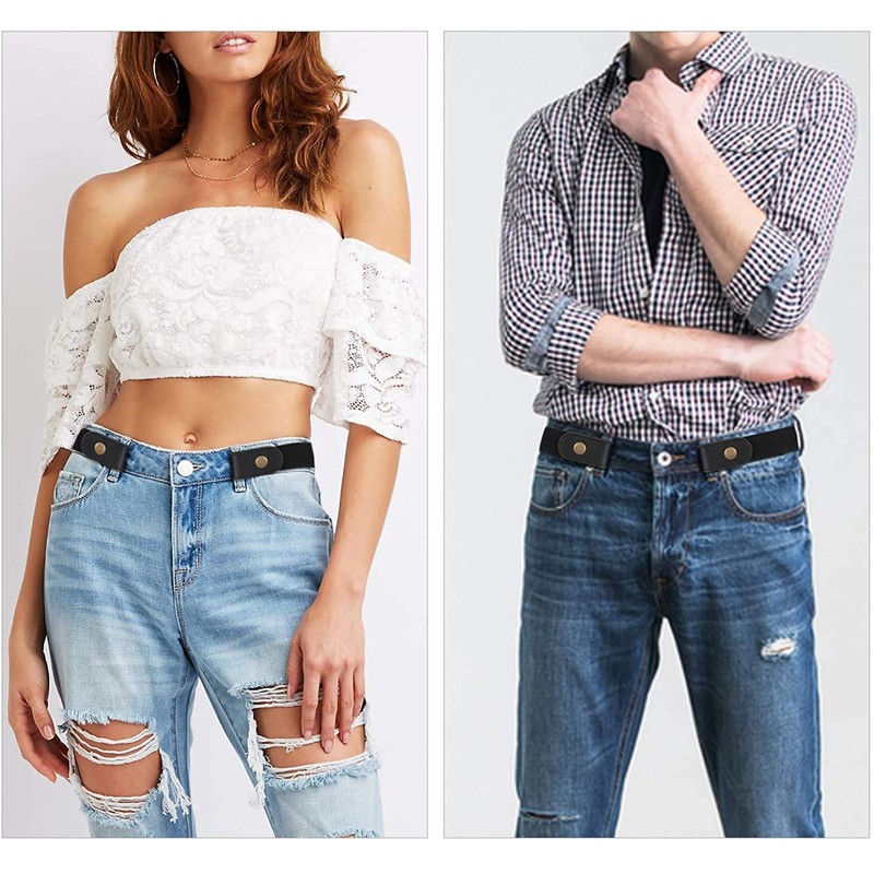 Jasgood Belt, Women's, Men's, Elastic Belt, Unisex, No Buckle, Invisible