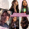 HASTHIP® 6 extensiones de cabello con purpurina y clip, color