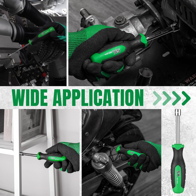 SK 7-Piece Metric Nut Driver Set, 5, 6, 7, 8,