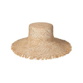 Lack of Color Women's The Sundowner Wide Brimmed Raffia Straw Boater Hat (Small (55 cm), Natural)