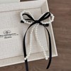 PLwelth Pearl Bow Hair Clips for Women Girls Elegant Cute