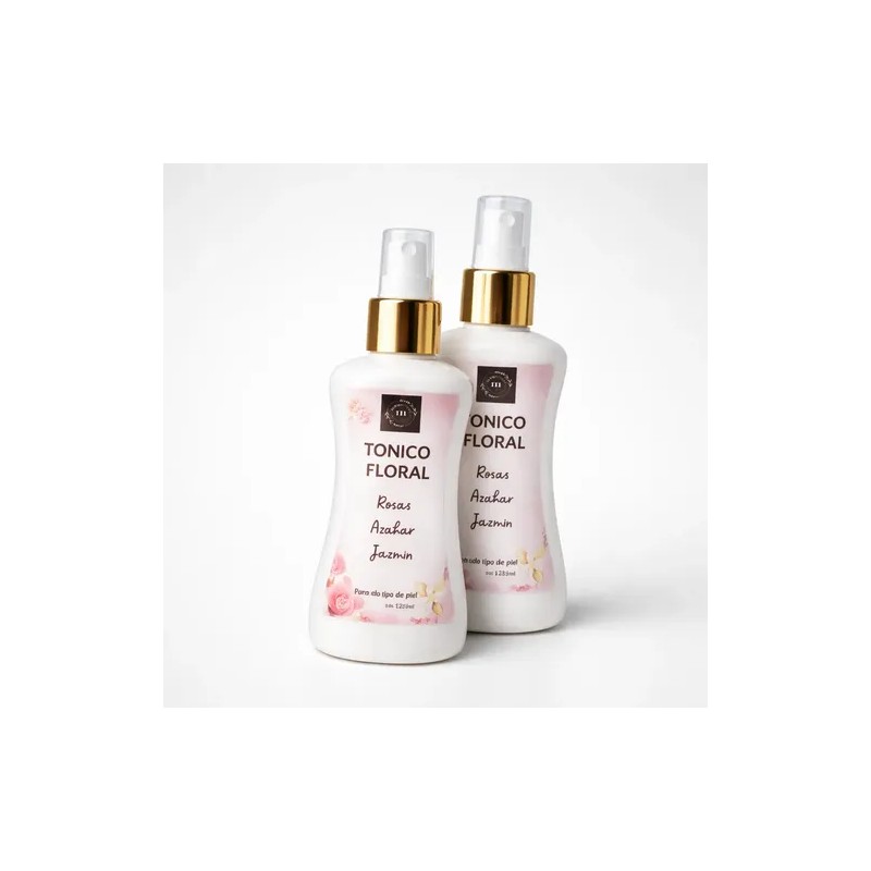 Tónico Floral Facial Rosas Azahar Y Jazmín Artesanal 125ml