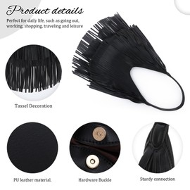 Syrads Tassel Hobo Bags for Women Shoulder Handbags Fringe Hobo Bag Purse Tassel Purse,Black