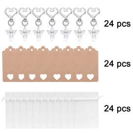 Dzsomt Guardian Angel Guest Gift 24 Pieces Guest Gifts Christening Wedding Guardian Angel Pendant Guest Gifts Communion Guardian Angel Guest Gifts Wedding Guardian Angel Keyring Communion Gift