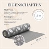 100%Mosel Table Runner Linen Look Grey, Pine Cones in Silver,