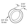 Prime-Line N 7569 Closet Door Finger Pull, 3/4 In., Matte