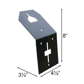 BestNest S&K T Post Mounting Adapters, Pack of 4 | Steel Bird House Mounts for Bluebird Houses | Durable Black Finish | Easy to Attach with Predrilled Holes | Use 2 Adapters per Post if Desired