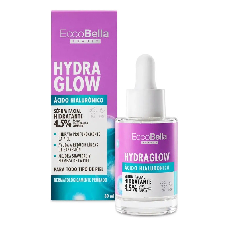 Eccobella Hydra Glow Ácido Hialurónico Facial Set 3 Pz