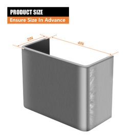 SALUINOKI 12 Pack Weld On Steel 2x4 Stake Pockets for Trailer Heavy Duty for Standard Trailer Stake Pocket D-Ring