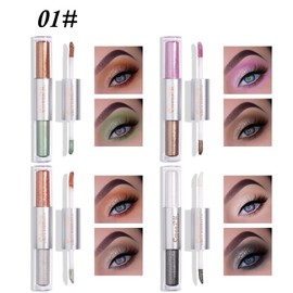 8 Colours Metallic Glitter Liquid Eyeshadow, Metallic Dimond Shimmer Glitter Eyeshadow, Durable Waterproof Shimmer Sparkling Eyeliner Eyeshadow for Party Wedding Party or Daily (02)