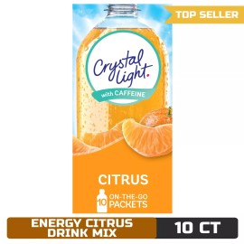 Crystal Light Sugar-Free Energy Citrus Drink Mix, 10 Count