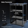 Eastrexon 15U Open Frame Server Rack, Wall-mountable IT Rack w/Swivel