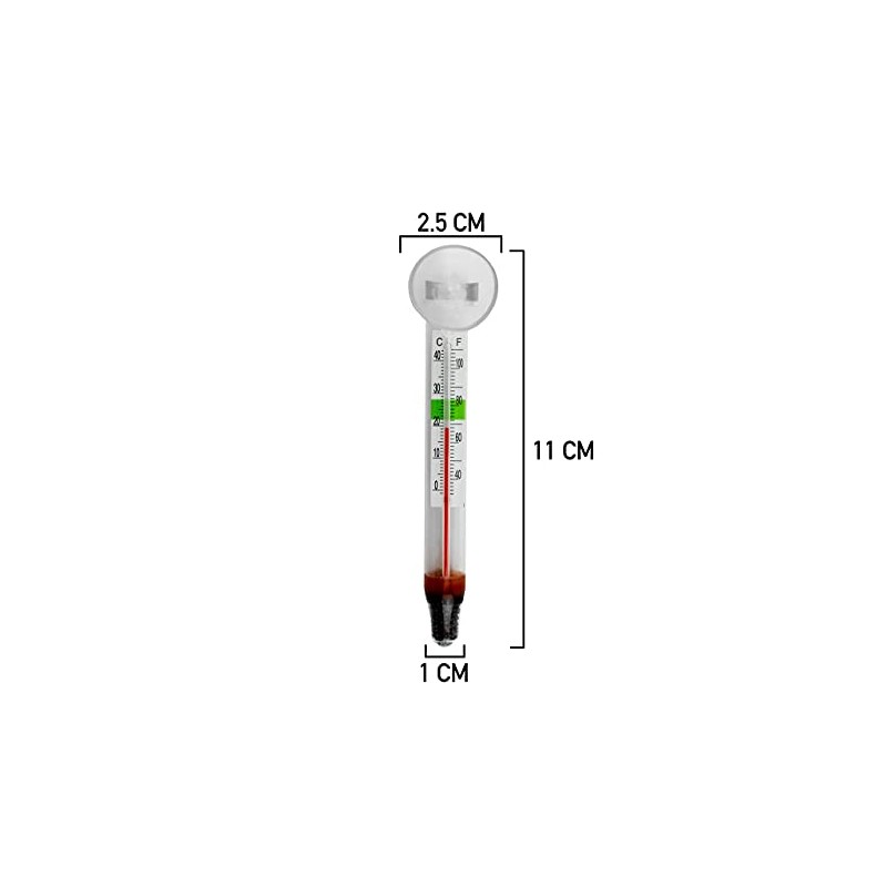 Glass Fish Tank Thermometer with Sucker