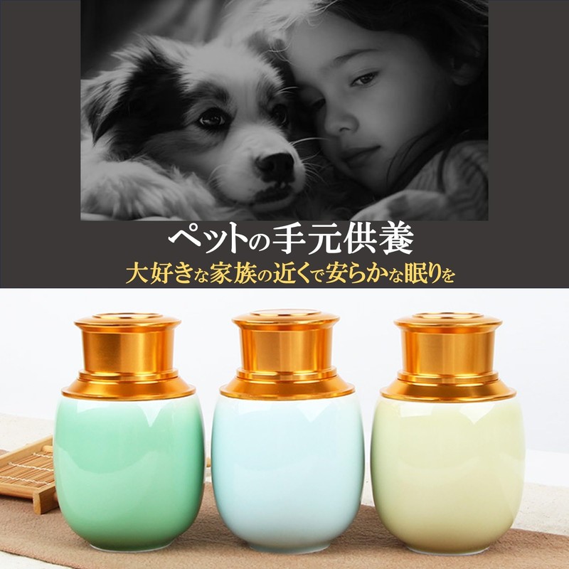 NOELAMOUR Mini Urn for Pets, Memorial Urn, Ceramic Urn, Buddhist