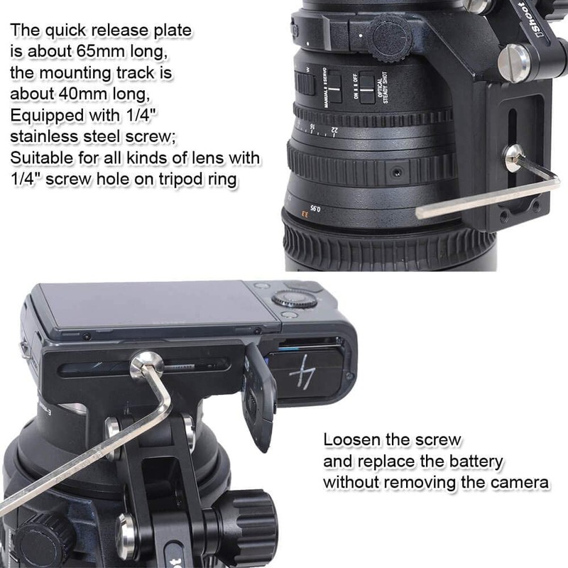 Retractable Long Focus Lens Support Stand Bayonet Protector, Foldable Camera